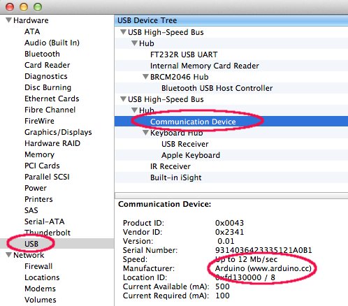 Arduino USB in System Report